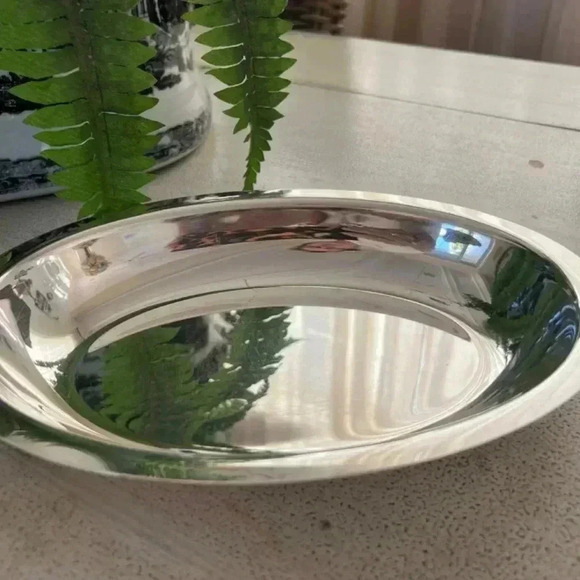 Vintage Oval Silver Plated Handled Serving Lid for Silver Dish - Picture 7 of 7